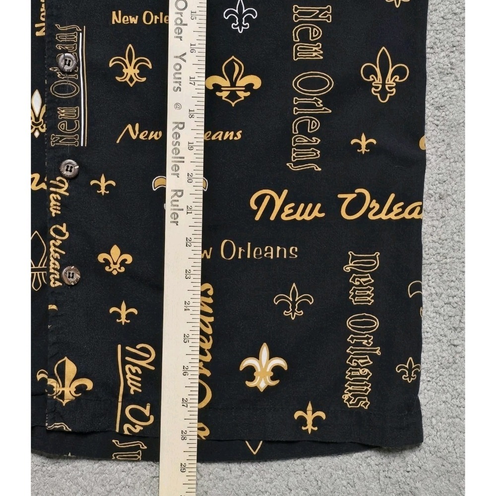David Carey Originals Mens Shirt New Orleans Saints size XL Black Button Up - Picture 9 of 12